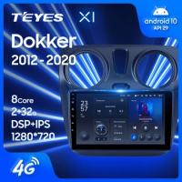 TEYES X1 For Renault Dokker 2012 - 2020 Car Radio Multimedia Video Player Navigation GPS Android 10 No 2din 2 din dvd