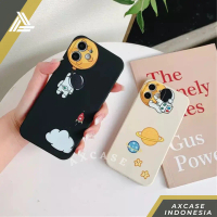 Cute Astronot Camera Protection Lens Protector Soft Case X XS XR 7 8 Plus 11 12 13 PRO MAX MINI