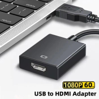 USB to HDMI Adapter USB 3.0/2.0 to HDMI Cable Multi-Display Video Converter- PC Laptop Windows 7 8 10 Desktop Laptop PC Monitor