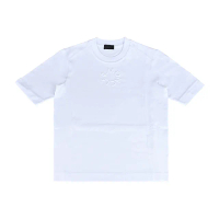 【MONCLER】MONCLER字母立體圓環LOGO純棉短袖T恤(女款/白)