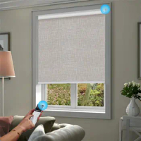ZSHINE-Multi- Color Perspective Electric Roller Shades, Google Alexa, Compatible via Broadlink, New Arrival for window blinds