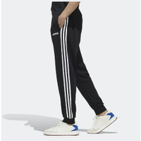 adidas 愛迪達 長褲 ESS 3 Stripes Jogger 男 錐型褲 縮口褲 基本款  黑/白 DU0468