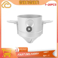 1~20PCS Stainless Steel Easy Clean Reusable Coffee Funnel Portable Foldable Coffee Filter Paperless Pour Over Holder