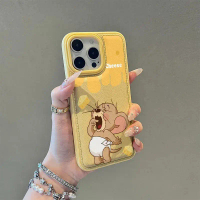 Ốp điện thoại mềm hình bánh kem chuột dễ thương chống vân tay, cảm giác cao cấp, tương thích với iPh