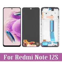 AMOLED For Xiaomi Redmi Note 12S LCD Note12S 2303CRA44A Display Touch Screen Replacement Digitizer Assembly