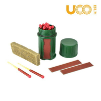 美國【UCO】Firestarting Kit / 防風防小雨火柴+方形火種《長毛象休閒旅遊名店》
