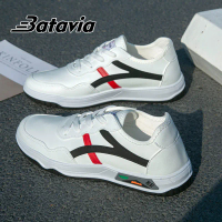 J12 Batavia White Pria Olahraga Round Toe Tanpa Hak Datar Musim Panas Musim Dingin Sepatu Sneakers P