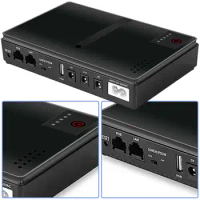10400mAh Mini Portable UPS Uninterruptible Power Supply Large Capacity Power Supply 5V 9V 12V for WiFi Router Camera
