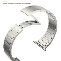 Titanium Alloy Strap For Apple Watch Ultra Band 49mm 44mm 45mm 40mm 41mm 42mm 38mm Link Bracelet iWatch Series 9 6 5 4 3 7 8 SE