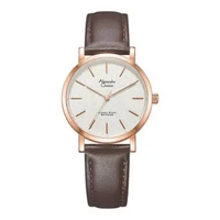 Jam Tangan AC Classic Steel Wanita 8698 Leather / Kulit Original Garansi Resmi ROSEGOLD WHITE