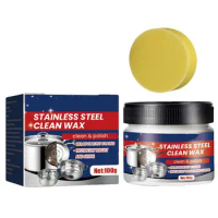 Stainless Steel Cleaner Powerful Oven Cleaner Kitchen Pot Cleaner 100g Polishing Stainless Steel Cream Powerful Oven Cleaner All