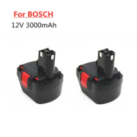 2PCS BAT043 BAT045 BAT046 BAT120 BAT139 3.0Ah Ni-MH 12V Rechargeable Battery for Bosch 12 V Drill GSR12VE-2 PSR12VE-2 2607335273