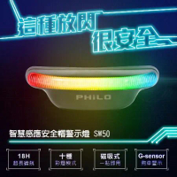【Philo 飛樂】SW50 智慧感應 安全帽行車警示燈