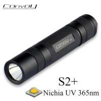Convoy S2 Plus Nichia UV 365nm Torch Flashlight Fluorescent Agent Detection Ultraviolet Ultra Violet Hight Powerful Fash Light