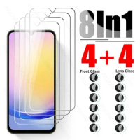 8 In 1 Camera Lens Screen Protector For Samsung Galaxy A25 5G Glass Tempered Protective Glass SamsungA25 A 25 25A A256 2023 6.5"