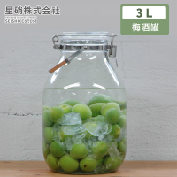 【日本星硝】日本製醃漬/梅酒密封玻璃保存罐3L(密封 醃漬 日本製)