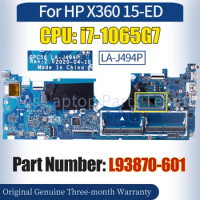 GPC56 LA-J494P For HP X360 15-ED Laptop Mainboard L93870-601 SRG0N i7-1065G7 100％ Tested Notebook Motherboard