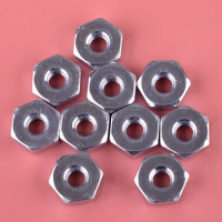 0000 955 0801 10pcs M8 Bar Nut Silver Fit for Stihl 036 038 039 041 044 046 051 064 065 066 MS170 Chainsaw