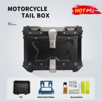 45L Motorcycle Helmet Box Top Tail Rear Luggage Storage Tool Cases Lock For Honda ADV160 ADV150 pcx160aluminium alloy Rear shelf