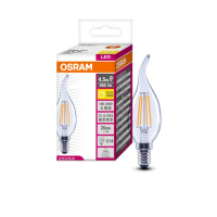 【Osram 歐司朗】4.5W LED 拉尾型燈絲燈泡 4入組(E14)