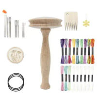 DIY Kit Darning Mushroom Patching Tool Wooden Darning Supplies Pants Clothes Socks Bag Home Sewing Wood Mending Device