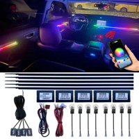 22 In 1 Symphony Ambient Light Car Interior Led Acrylic Guide Fiber Optic Strips Symphony Ambient Light custom