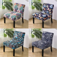 Accent Armless Chair Cover Bohemian Single Sofa Chair Slipcovers Nordic Stretch Chair Seat Covers Elastic Couch Protector Covers
