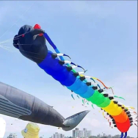 35m kite Giant kite centipede soft wind indicator flying toy tear resistant nylon kite large flying professional adult toy