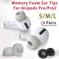 Memory Foam Ear Tips For Apple Airpods Pro 2 Anti Noise Ear Plugs Earbud Tips For Air Pods Pro 1 Replacement Eartips Accessories