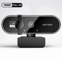 Webcam Full HD, 1080P, Có Micro, USB, Lấy Nét Tự Động 4K, Thích Hợp Cho Máy Tính Để Bàn Và Máy Tính 