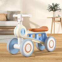 AnGku Baby Walker Kids Balance Bike for Ages 18-48 Months Toddler Balance Bike with 4 Wheels Bicycle Toys for Boys and Girls