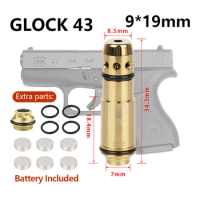 Tactical 9x19mm .380ACP .40S&amp;W Laser Training Bullet For Glock 43 17 P365 Taurus G2C Dry Fire Red Dot Laser Trainer Cartridge