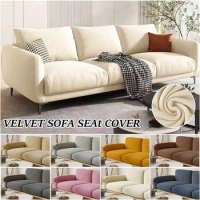 Velvet Sofa Cushion Cover Elastic Super Soft Sofa Cover for Living Room Removable L Shape Corner Armchair Sofa Slipcover 1PCS