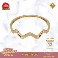 Gelang Emas 18K Bangle Gelombang Rosegold - Supermase