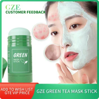 Green Tea Cleansing Mask Stick Remover Makeup Blackhead Remover Brighten Face Deep Cleansing Natural Plant Moisturizing Cleanser