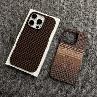 Ốp Điện Thoại Từ Tính, Tương Thích Với iPhone 16 Pro Max, Chất Liệu Sợi Carbon Kevlar, Bọc Nửa, Vỏ B