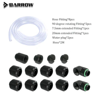 Barrow AIO PC Split Hose Water Cooling Kit DIY Computer Water Cooling With Fittings Liquid Loop Kit Black White Silver Gold
