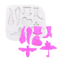 Wings Shoes Hat Bee Silicone Mold Sugarcraft Chocolate Cupcake Baking Mold Fondant Cake Decorating Tools