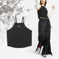 Nike 背心 NSW Essentials Ribbed Tank Top 女款 黑 無袖 緊身 細肩帶 DV7961-010