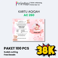 PAKET 100 PCS KARTU AQIQAH TASYAKURAN AQIQAH FREE DESAIN AC260 Card