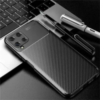 Carbon Fiber Case For Samsung Galaxy A22 4G Sumsung A 22 22A 4G A225F Shockproof Matte Back Cover Silicone Frame Protect Fundas