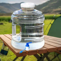 Water Container Drink Dispenser with Faucet for Emergency Backpacking BBQ