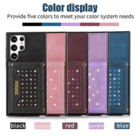 50Pcs/Lot Bling Glitter Leather Phone Case For Samsung Note 20 Ultra S22 Plus S21 S20 FE A13 M13 A04S A53 Wallet Card Holder