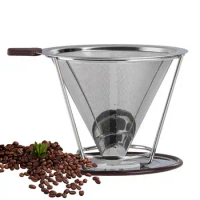 Pour Over Coffee Dripper Stainless Steel Coffee Pour Over Paperless Reusable Coffee Filter Pour Over Coffee Maker For Brew