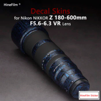 Nikkor Z180-600 Lens Premium Decal Skin for Nikon Z 180-600mm F5.6-6.3 VR Lens Protector Cover Film 180600 Protective Sticker