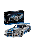 ตัวต่อเสริมทักษะ 2 Fast 2 Furious Nissan Skyline Car Gt-R (R34) 42210 สีเทา