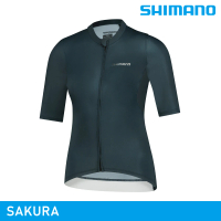 【城市綠洲】SHIMANO SAKURA 女性短袖車衣 / 深海藍(女車衣 自行車衣)
