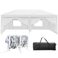 10 x 20' Pop Up Canopy Tent Outdoor Gazebo Party Tent with 6 Side Walls Wedding Canopy Cater Events