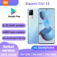 Xiaomi Civi 1S 5G Android 6.55-inch RAM 8GB ROM 128GB Qualcomm Snapdragon 778G Plus used phone