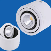 Free Shipping (20PCS/LOT) AC85-265V Surface Mounted Dimmable 7W/10W/15W LED spot downlight COB recessed down light lamp